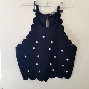 Shein black crop top